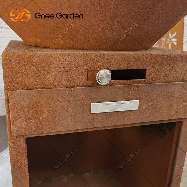 Barbecue Grill Bbq Corten Steel Fire Pit Grill Table