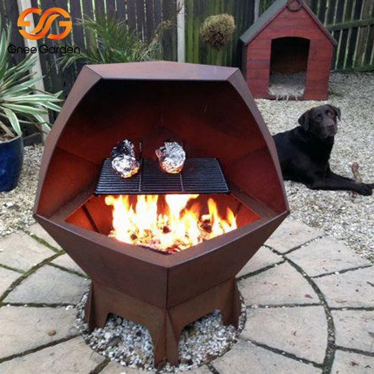 Corten Steel charcoal for bbq(1)