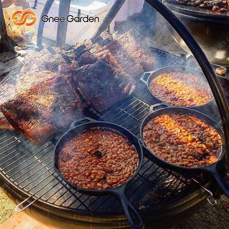 Corten Steel Outdoor Black Barbecue Grill