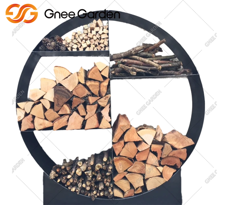 Corten Steel Outdoor Firewood Large Storage Log