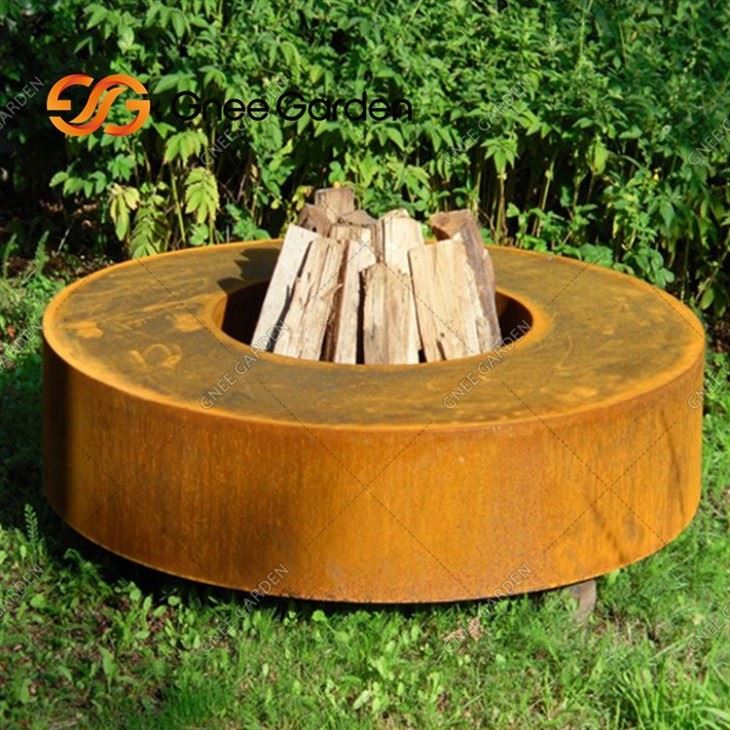 Corten Steel Water Garden Firepit Bowl