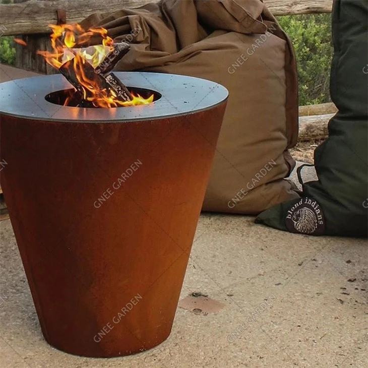 Fire Pit Bbq Brazier Rust Corten Steel Fire Pit Heavy Duty Bbq
