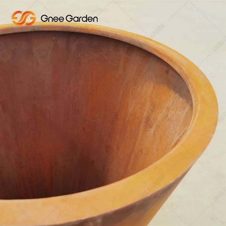 Flower Pot Outside Garden Metal Planters