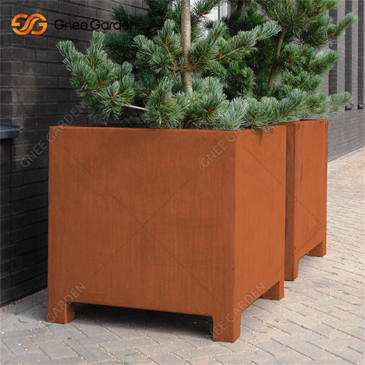 High Quantity Corten Steel Rusty Flowerpot