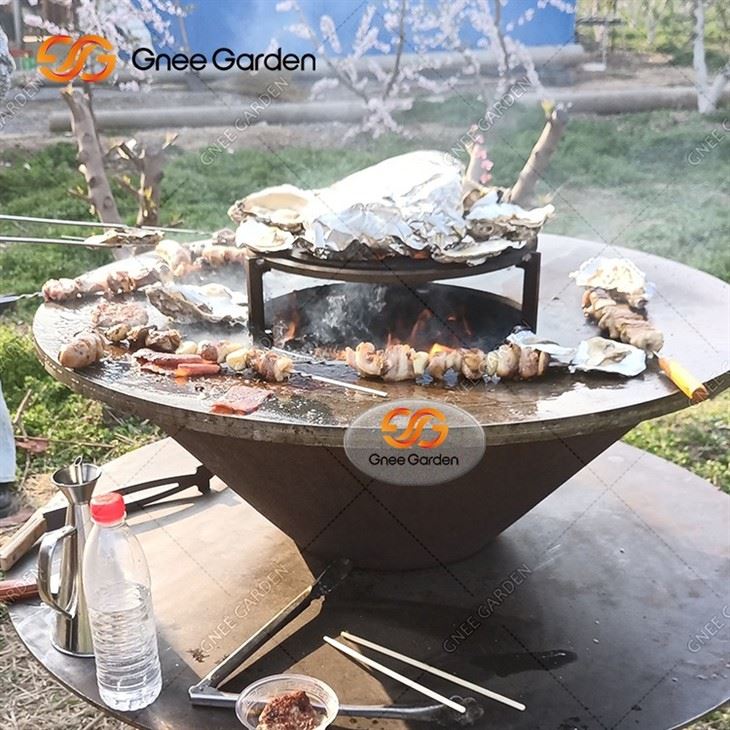 High Quantity Rusty Corten Steel BBQ Grill