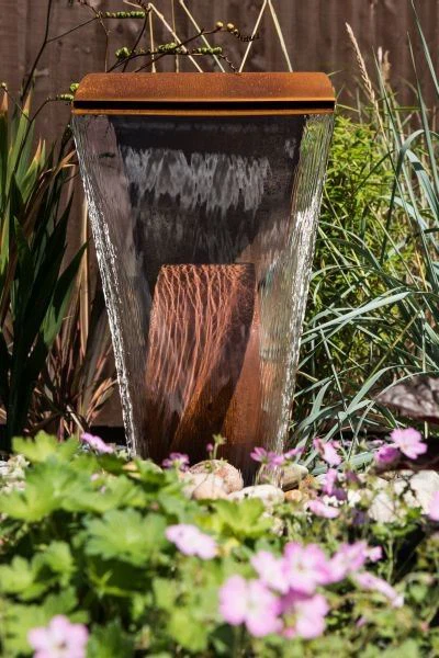 Landscape Sculpture Corten Steel Modern Water Feature