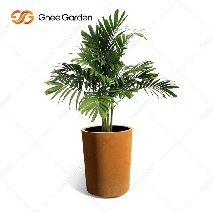 Modern Style European Style Corten Steel Flower Pot For Park Project