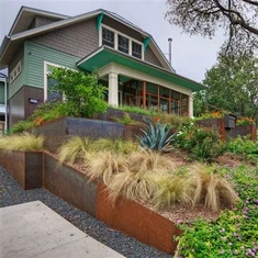 Цортен челични потпорни зид зарђала завршна обрада