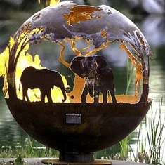 Врт Позадинско двориште слагава пећ Фире Бовл На отвореном челична ватрена лопта ватрена јама