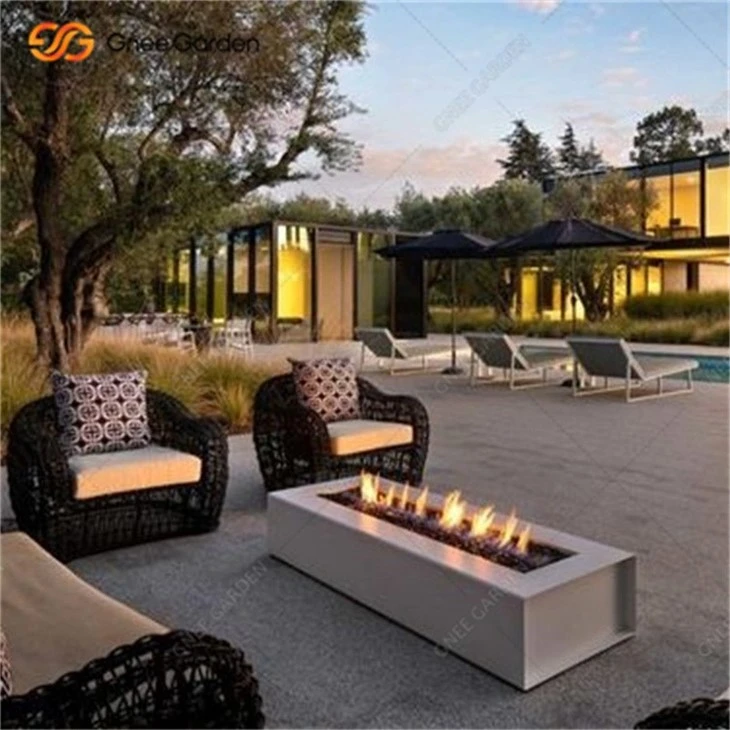 Custom Steel Gas Fire Pit Garden