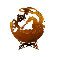 Спољна Цортен челична ватрена кугла Цортен челична хемисфера Цортен челична ватрена лопта