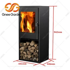 Самостојећи камин на дрва у затвореном простору