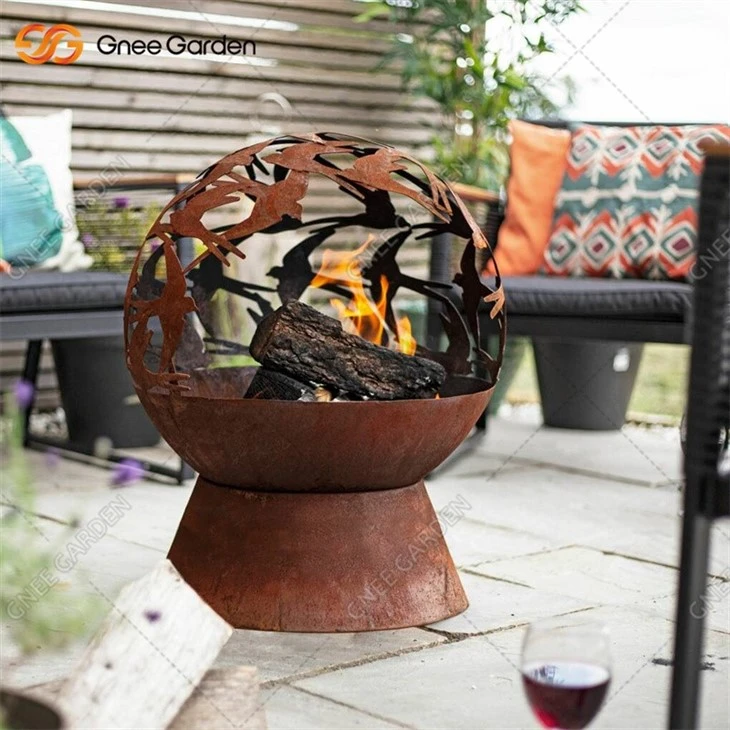 Corten Steel Ball Outdoor Sculpture