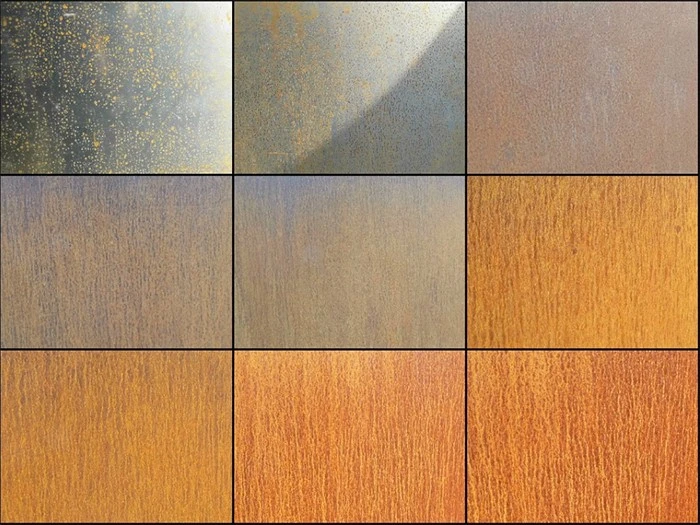 Corten steel metal planter boxes Corten steel metal planter boxes
